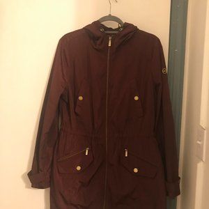 Michael Kors hooded anorak jacket Burgundy